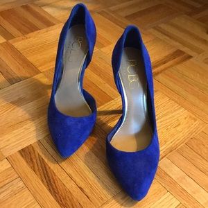 BCBG Blue Cobalt Suede Heels